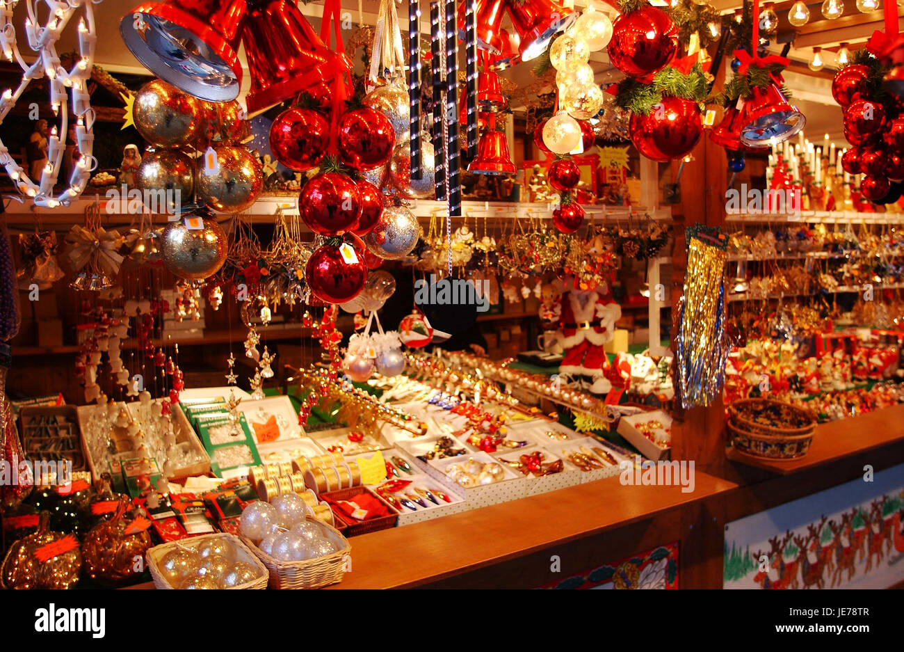 Fiera di natale, Alsazia, Strasburgo, Francia orientale Foto Stock