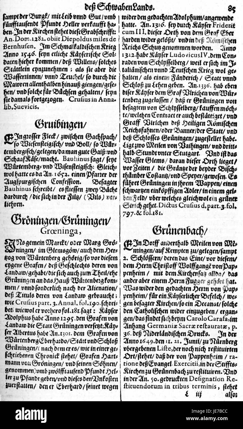 Questa immagine tratta dal "De Merian Sueviae" (un manoscritto storico) fornisce informazioni sulla storia culturale e botanica della regione sveva in Germania, mostrando disegni dettagliati e descrizioni delle piante locali e degli ambienti naturali. Foto Stock