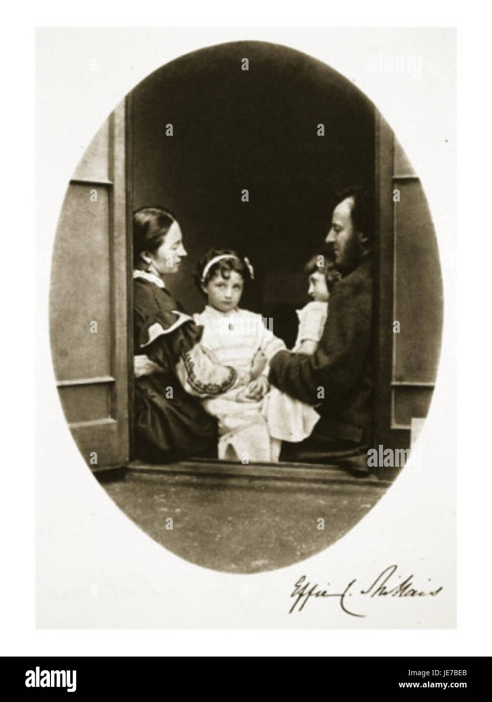 Dodgson-john-Everett Millais-con-famiglia-21st-luglio-1865 Foto Stock