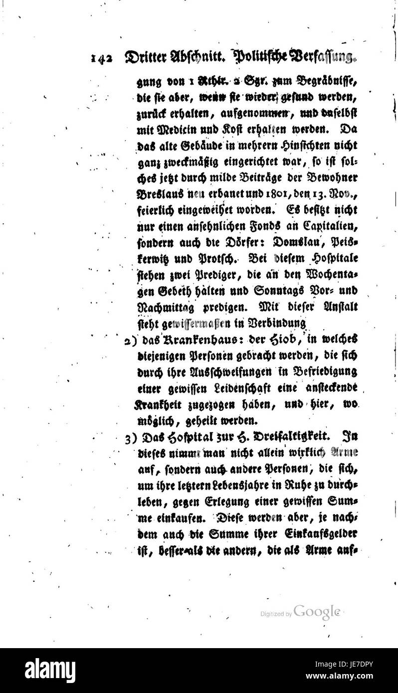 Questo documento intitolato "Beschreibung Schlesien vi 142" fornisce una descrizione dettagliata della regione della Slesia, comprese informazioni geografiche, culturali e storiche sull'area durante il XVIII secolo. Foto Stock
