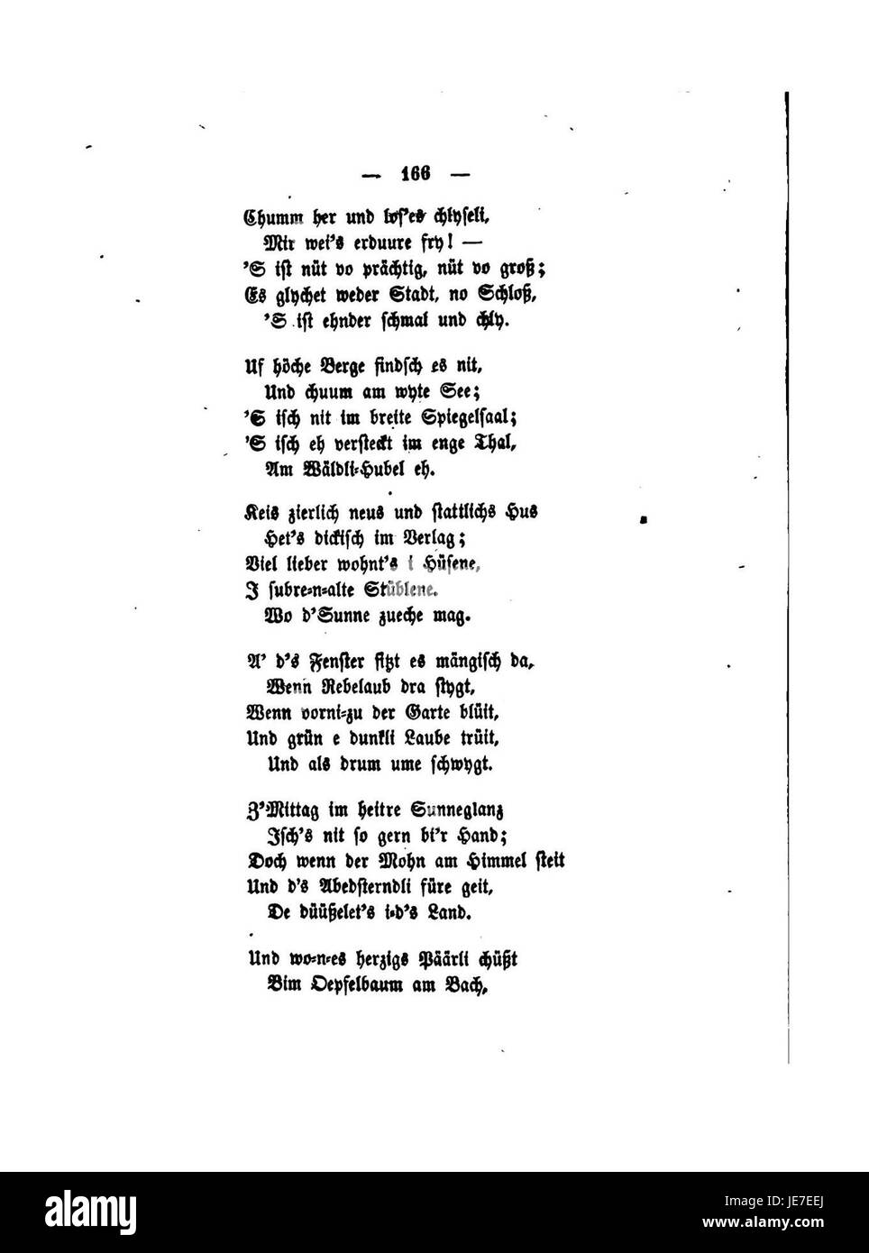 Questa 166a edizione di 'Blumenlese aus den neuen Schweizerischen Dichtern' presenta una collezione di poesie di poeti svizzeri contemporanei. L'opera mette in evidenza la diversità delle voci letterarie svizzere, offrendo approfondimenti sulla cultura e sulla società svizzera attraverso la poesia. Foto Stock