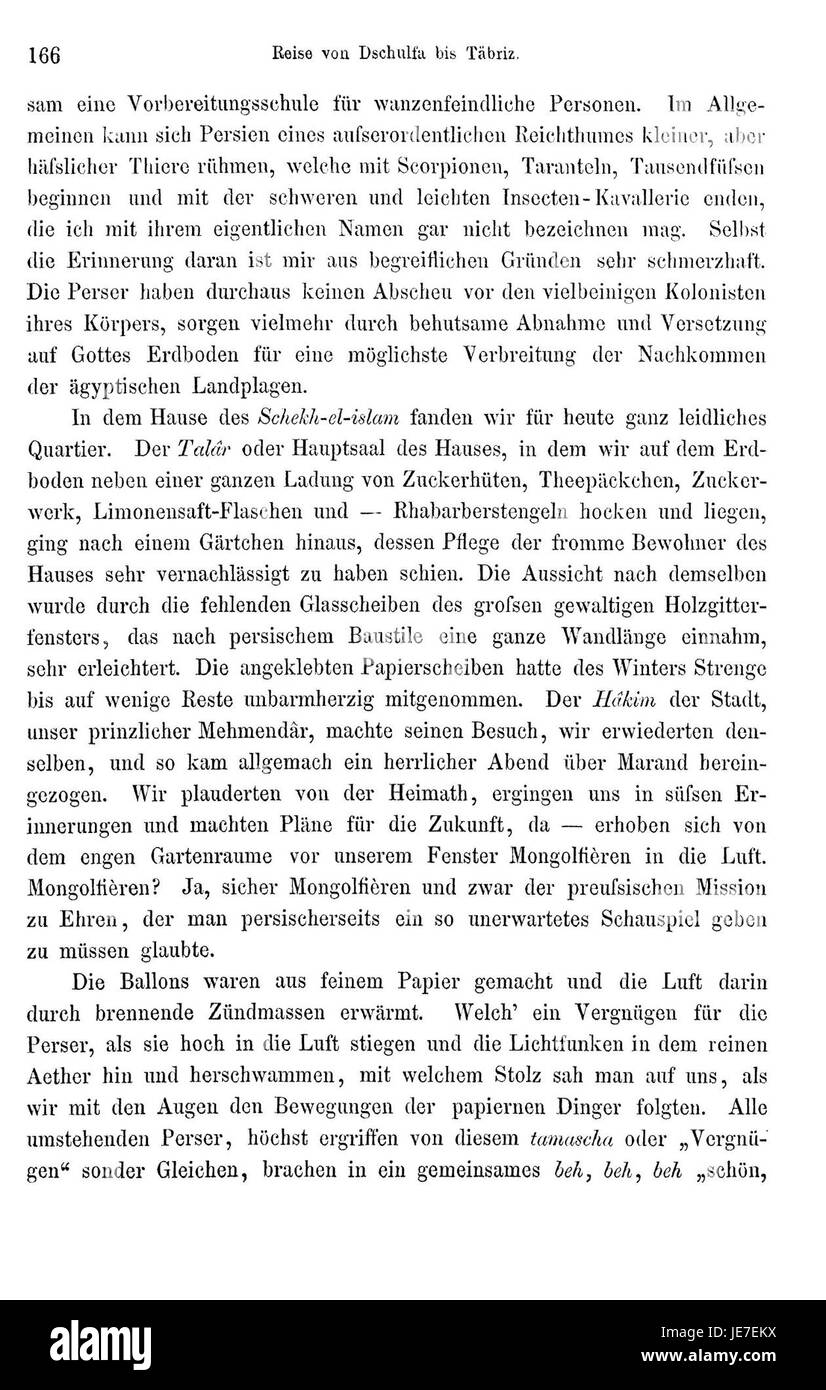 Il "Reise nach Persien" (viaggio in Persia) di Brugsch, pubblicato per la prima volta nel 182, è un resoconto dei viaggi dell'autore in Persia (l'attuale Iran). L'opera fornisce un'esplorazione storica e culturale della Persia durante il XIX secolo. Foto Stock