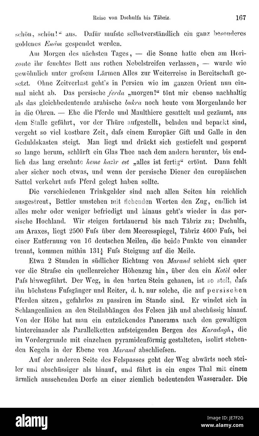 "Brugsch Reise nach Persien i" è un resoconto di viaggio storico del 1839 dell'egittologo tedesco Heinrich Brugsch. L'opera descrive in dettaglio il suo viaggio attraverso la Persia (l'attuale Iran) e fornisce informazioni sulla cultura e la geografia della regione. Foto Stock