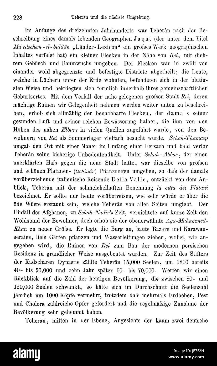 Un riferimento a pagina 248 di "Reise nach Persien" (viaggio in Persia) di Heinrich Brugsch, che descrive i suoi viaggi e le sue osservazioni in Persia, concentrandosi sugli elementi culturali e storici della regione. Foto Stock