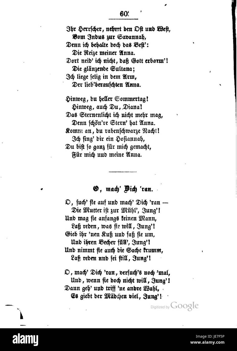 Questa pagina di "Lieder und Balladen" di Robert Burns presenta una raccolta di canzoni e ballate, che mostra la sua influenza letteraria sulla letteratura scozzese e inglese. Foto Stock