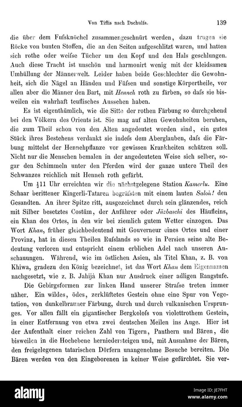 Una rappresentazione di "Reise nach Persien" di Brugsch, che mostra un resoconto di viaggio e illustrazioni della Persia all'inizio del XVI secolo, con osservazioni storiche e rappresentazioni culturali. Foto Stock