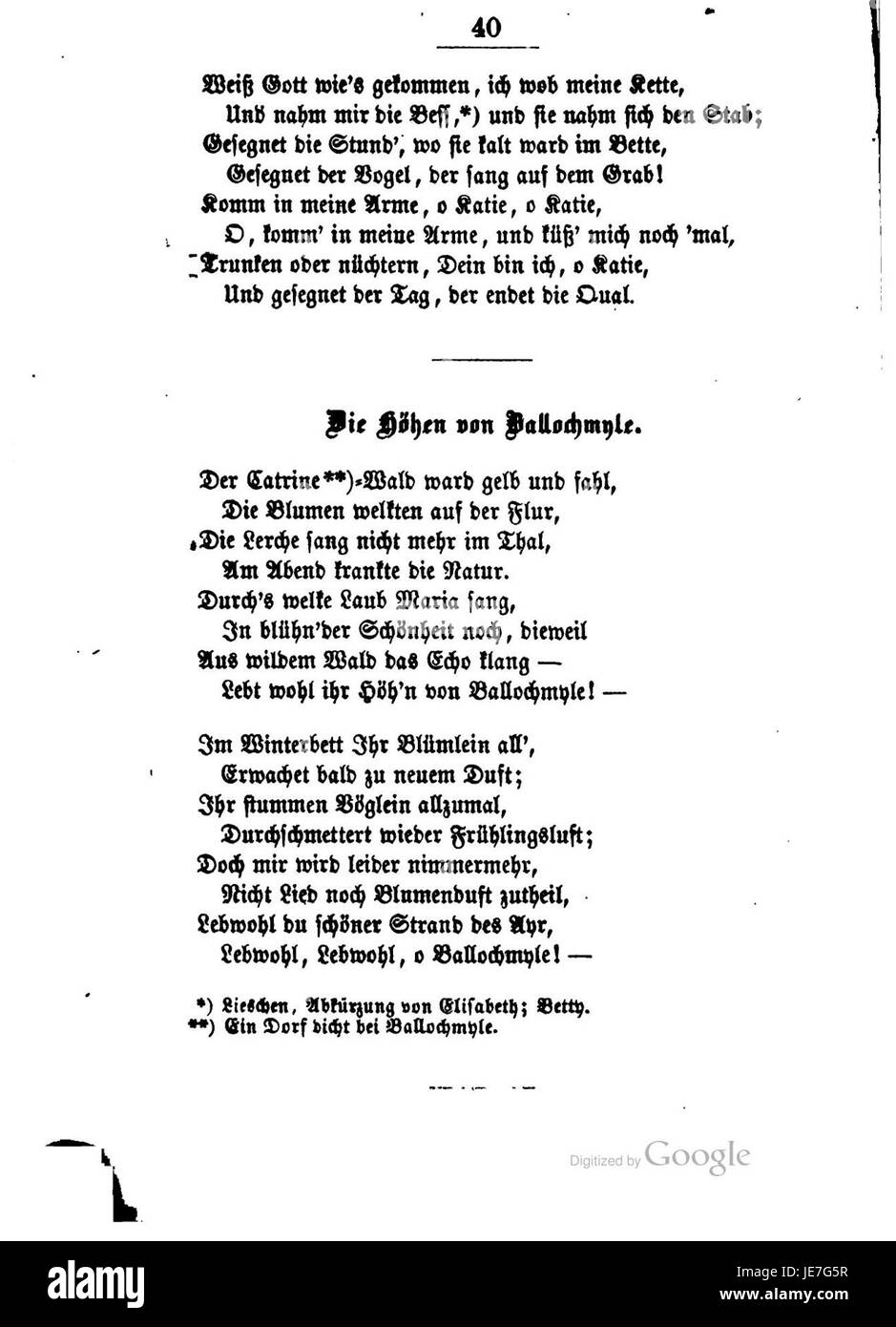 Burns Lieder und Balladen 040 è una raccolta di canzoni e ballate di Robert Burns, poeta e paroliere scozzese. Conosciuto per le sue opere sulla vita, l'amore e la natura scozzesi, questa edizione presenta una varietà di canzoni e ballate più famose di Burns, alcune delle quali sono diventate punti di riferimento culturali in Scozia e oltre. Foto Stock