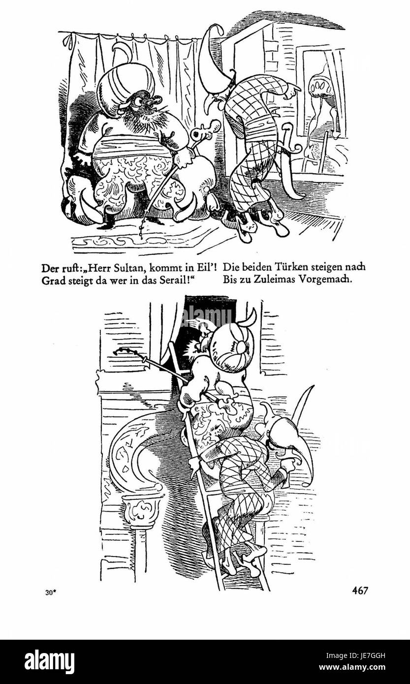 Pagina 461 di "Busch Werke", una pubblicazione che illustra i principi e le tecniche di ingegneria meccanica. La pagina include diagrammi e spiegazioni della macchina. Foto Stock