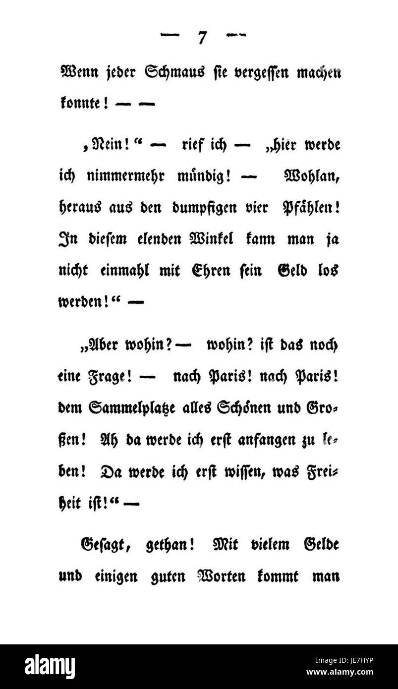 Un resoconto storico di "De 14 Tage in Paris", che documenta le esperienze e le osservazioni dell'autore durante un soggiorno di 14 giorni a Parigi. Foto Stock