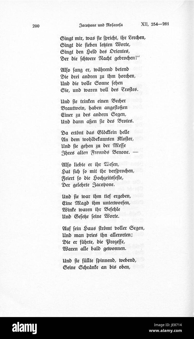 Una collezione di ballate romantiche dello scrittore tedesco Clemens Brentano, che riflettono temi religiosi e lirici. Foto Stock