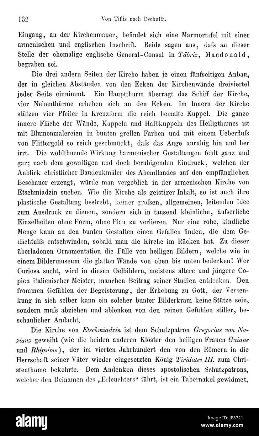 Questa pagina di "Brugsch Reise nach Persien" (viaggio di Brugsch in Persia) documenta le esperienze e le osservazioni dell'autore durante i suoi viaggi in Persia, concentrandosi sugli aspetti culturali, storici e geografici della regione. Foto Stock