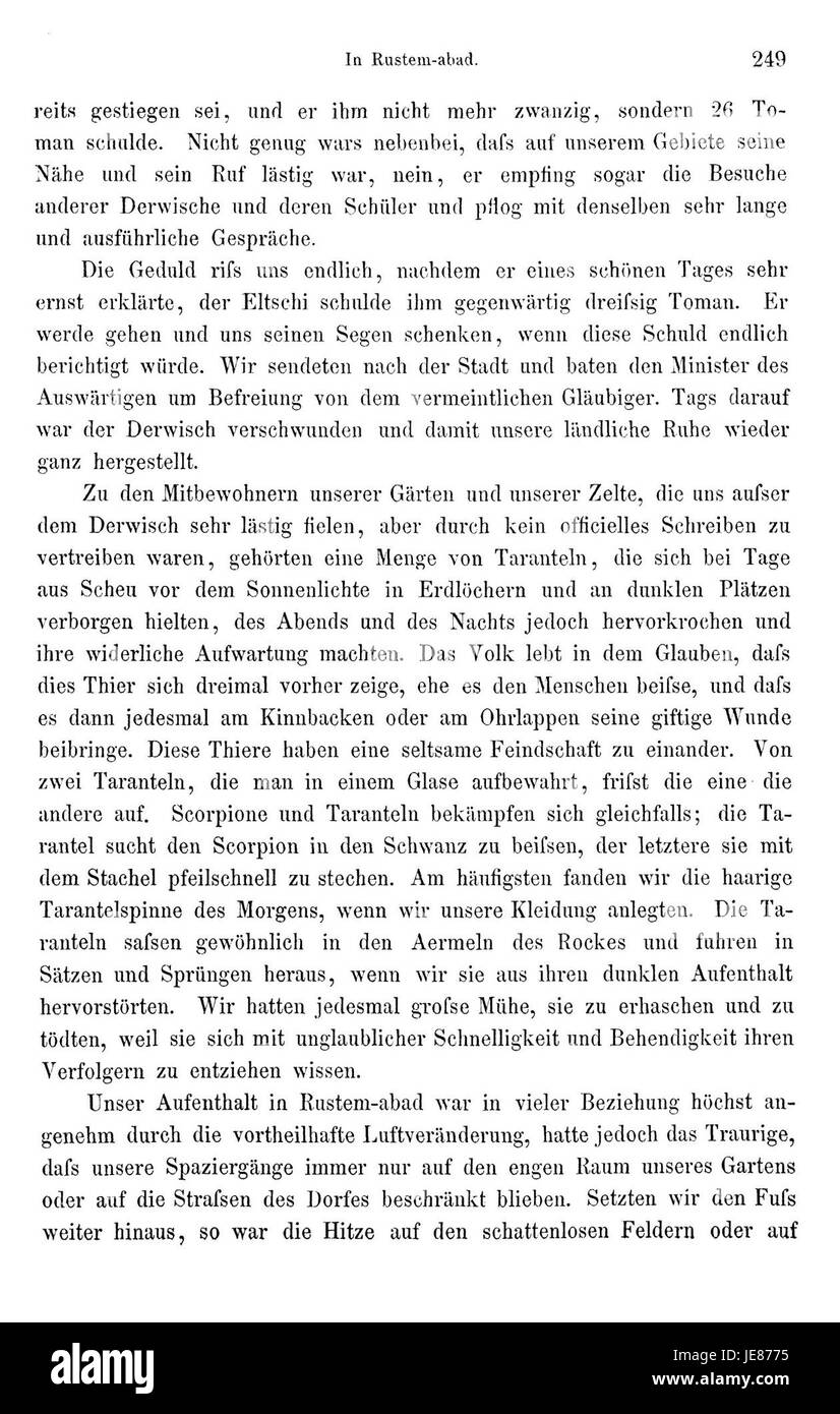 "Reise nach Persien" di Heinrich Brugsch è un resoconto di viaggio che documenta il suo viaggio attraverso la Persia (l'attuale Iran). L'opera, pubblicata nel XIX secolo, fornisce preziose informazioni sulla cultura, la società e la geografia persiana. Foto Stock