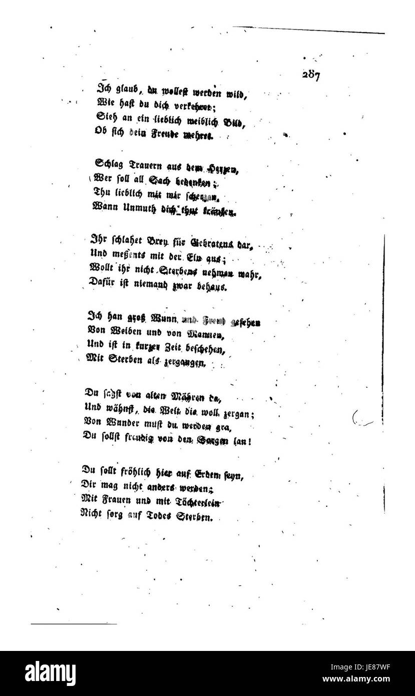 Altteutsche Volks-Meisterlieder, una raccolta di canzoni popolari tedesche, include melodie e testi tradizionali. Questa opera conserva il patrimonio culturale della musica popolare tedesca dei secoli precedenti. Foto Stock