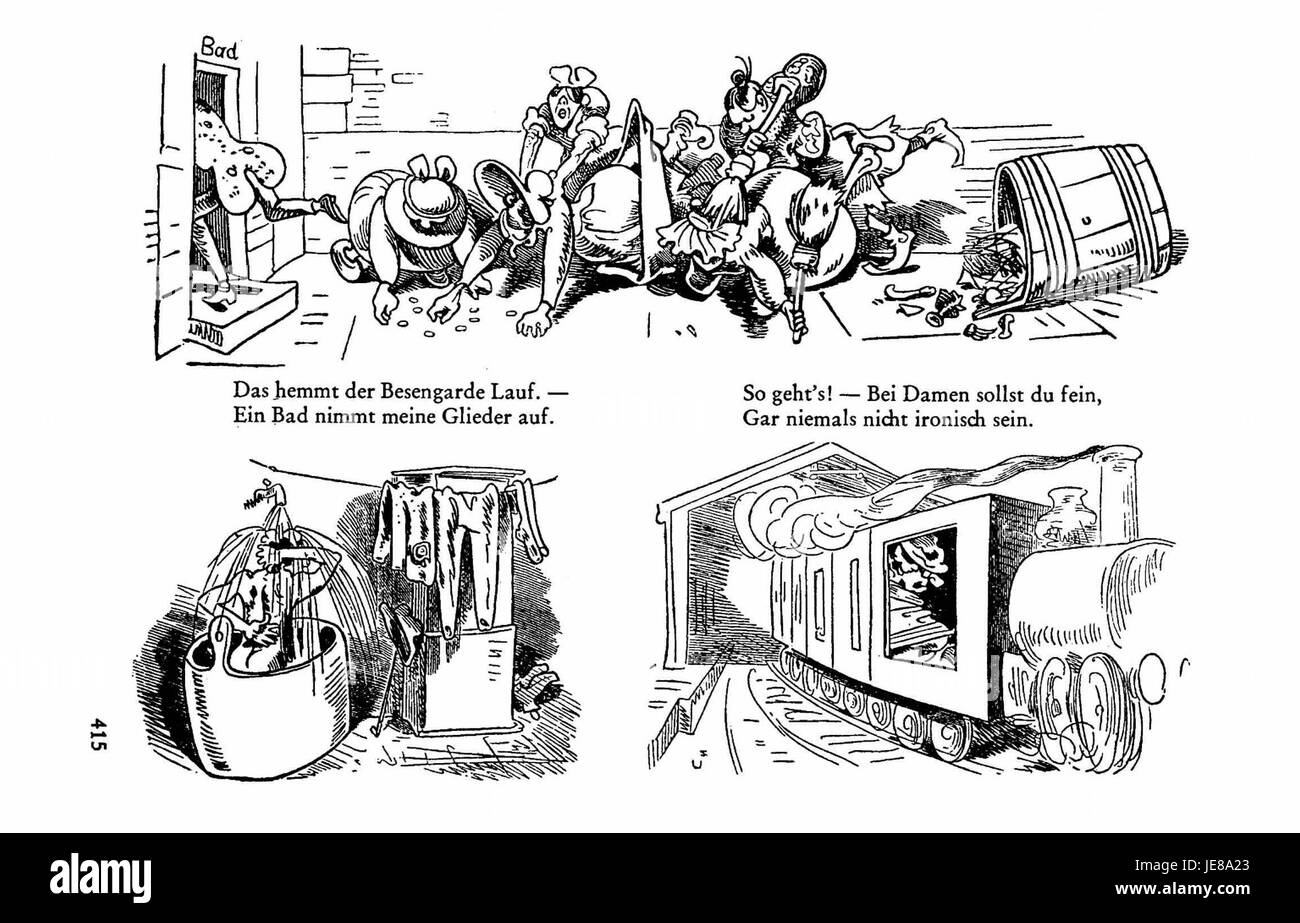 "Busch Werke v1 p 409" si riferisce probabilmente a una pagina del primo volume di un'opera dell'artista o autore Busch, possibilmente una collezione stampata o una serie di opere. La pagina presenta probabilmente illustrazioni, testo o entrambi, che raffigurano temi rilevanti per il corpo del lavoro di Busch. Foto Stock