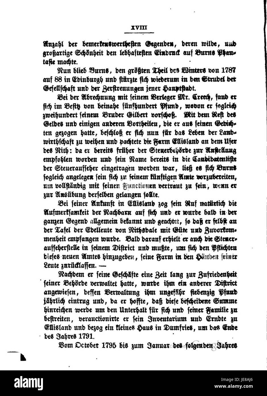 "Burns Lieder und Balladen A 01" è una raccolta di canzoni e ballate del poeta scozzese Robert Burns. L'opera compila la poesia lirica di Burns, esplorando temi di amore, natura e cultura scozzese, rendendola un contributo significativo alla letteratura scozzese. Foto Stock