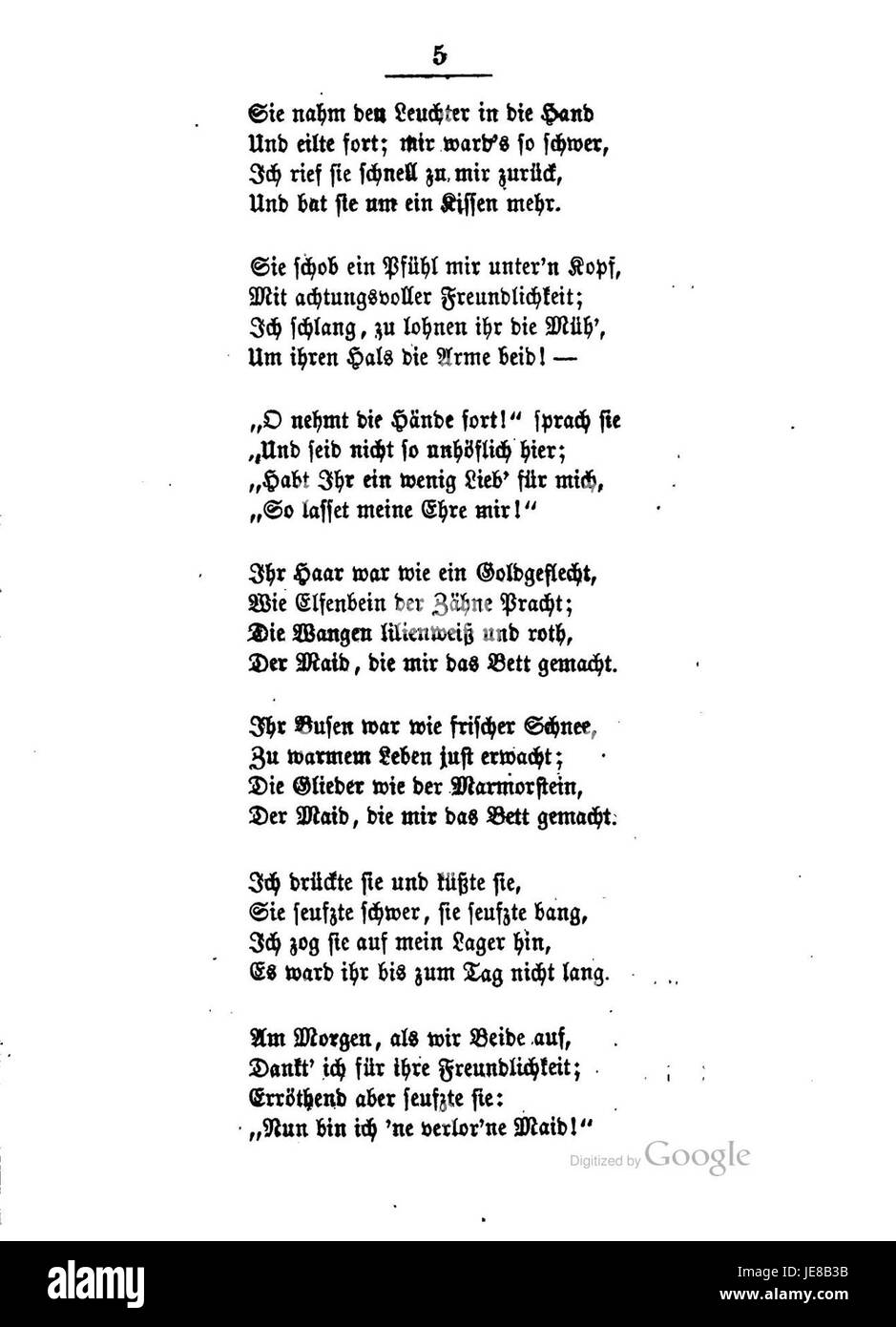 "Burns Lieder und Balladen 005" si riferisce a una raccolta di canzoni e ballate di Robert Burns, poeta e paroliere scozzese. Questa collezione mostra il suo genio poetico e la sua influenza culturale nella musica. Foto Stock