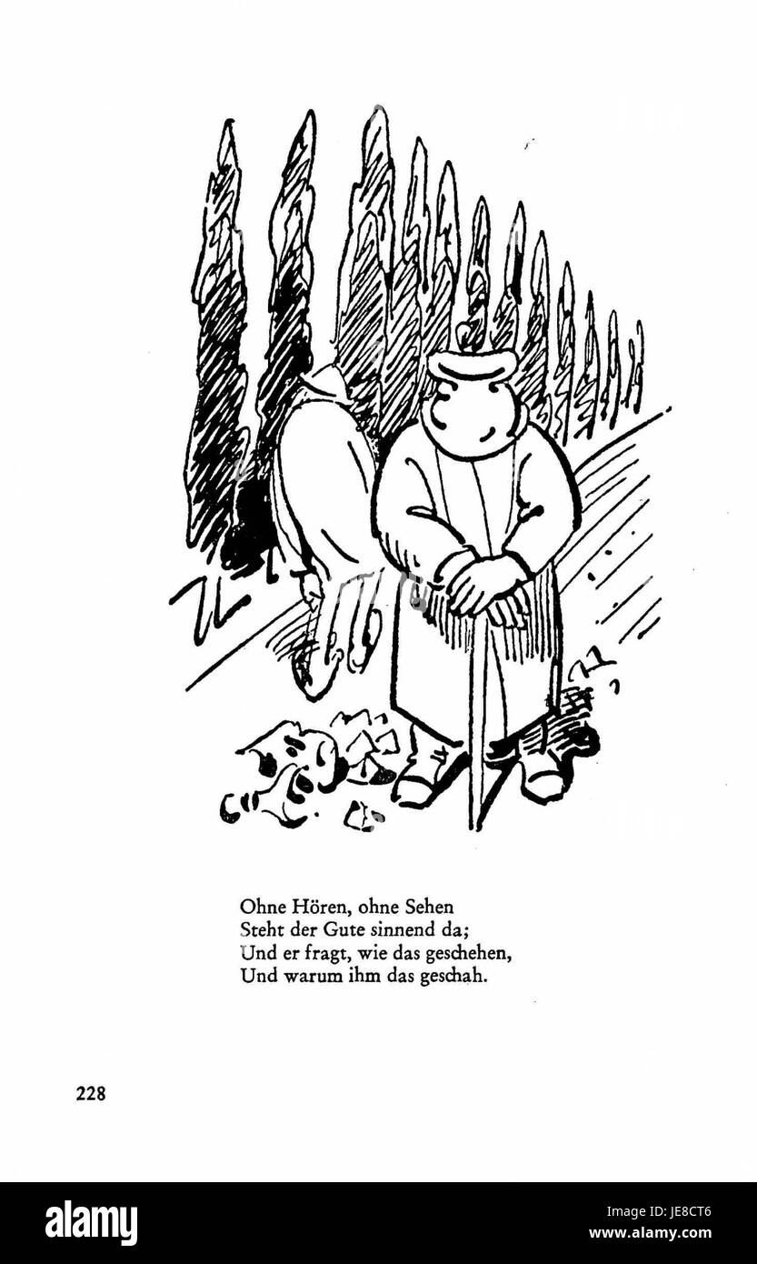 Una pagina di "Busch Werke", volume 3, che approfondisce ulteriormente la cultura e la storia tedesche. Questo segmento continua a documentare le tradizioni popolari e gli eventi storici della regione. Foto Stock