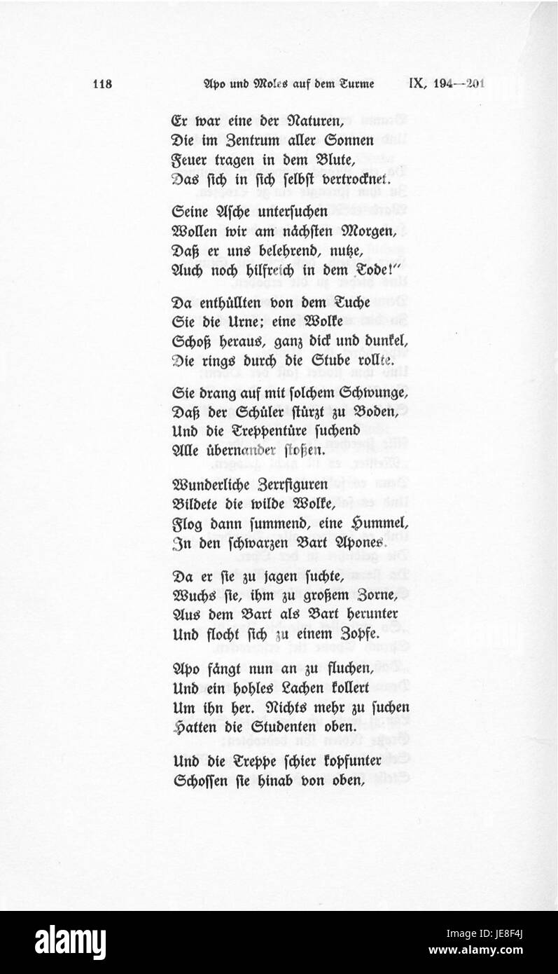Una sezione tratta da 'Romanzen vom Rosenkranz' di Clemens Brentano, una collezione di ballate romantiche dell'inizio del XIX secolo, esplorando temi di fede, devozione e desiderio spirituale. Foto Stock
