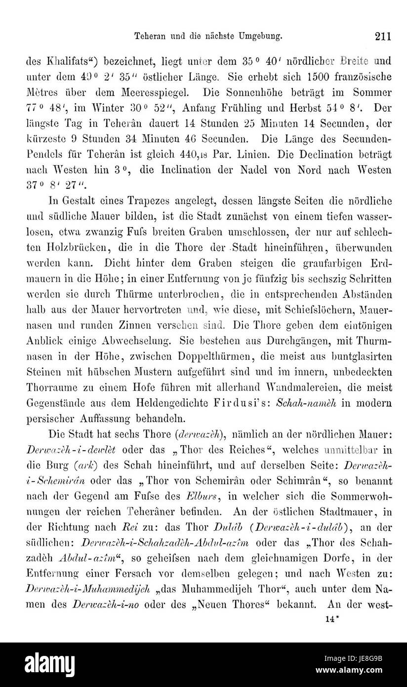 "Brugsch Reise nach Persien i 231" si riferisce a un racconto del viaggio in Persia dell'egittologo tedesco Heinrich Brugsch. L'opera è importante per le sue descrizioni dettagliate della cultura, della geografia e dei monumenti storici della regione durante il XIX secolo. Foto Stock