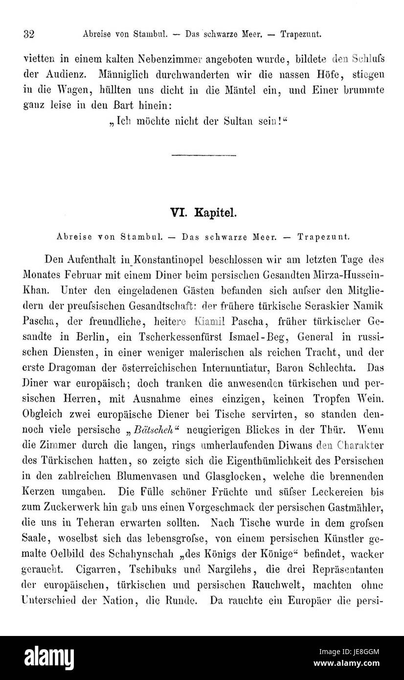 Il libro "Reise nach Persien" di Heinrich Brugsch documenta il suo viaggio attraverso la Persia nel XIX secolo. Gli scritti di Brugsch forniscono approfondimenti sulla cultura, le persone e i paesaggi della Persia durante i suoi viaggi. Foto Stock