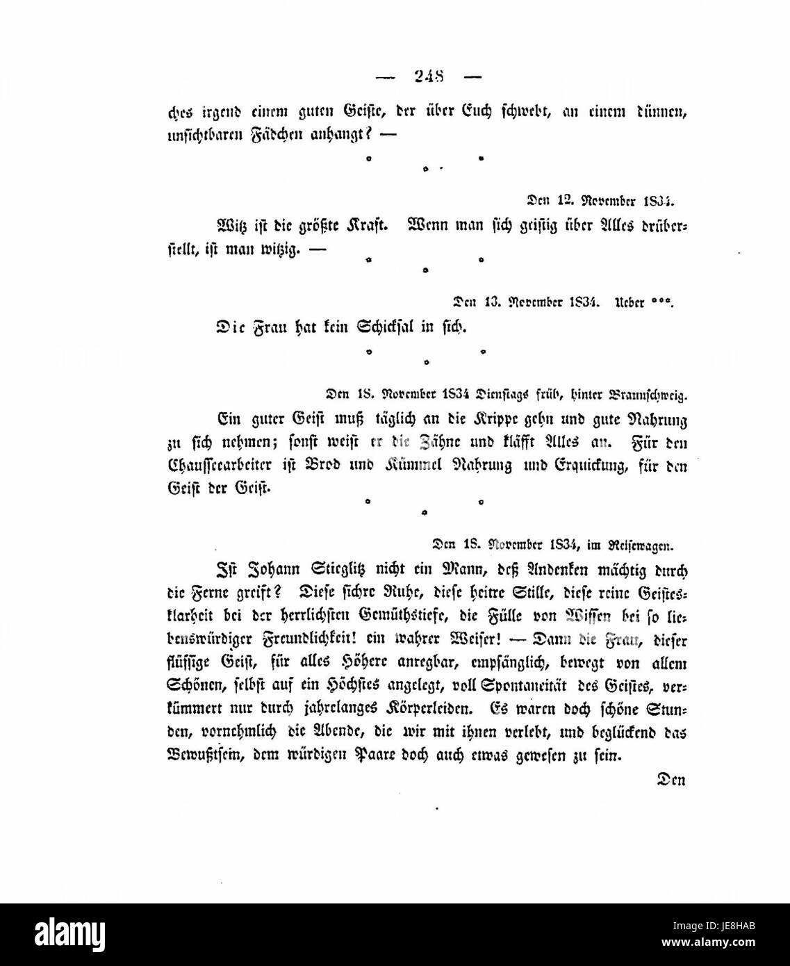 L'immagine presenta un monumento dedicato a Charlotte Stieglitz, situato in una posizione non specificata. Charlotte Stieglitz era probabilmente una figura storica onorata con una statua commemorativa o un memoriale per i suoi contributi o il suo significato. Foto Stock