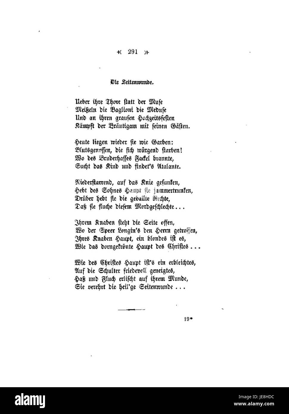 Conrad Ferdinand Meyer, poeta svizzero, è noto per la sua poesia profonda e suggestiva. La sua raccolta di poesie del 1891 illustra la sua maestria nel catturare le emozioni e le esperienze umane attraverso il linguaggio lirico. Foto Stock