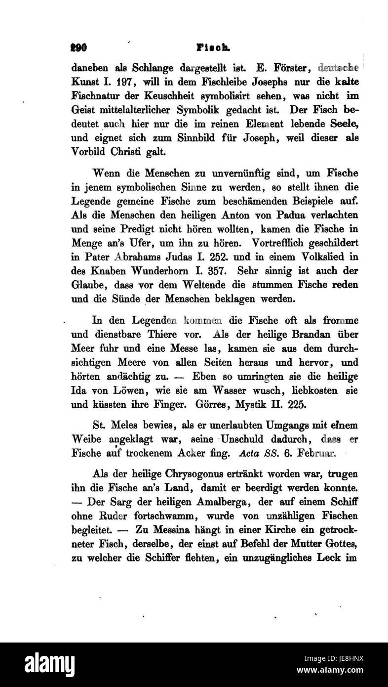 "Christliche Symbolik" (simbolismo cristiano) di Menzel esplora i simboli cristiani e il loro significato. Pagina 290 probabilmente include illustrazioni o discussioni di questi simboli in contesti religiosi. Foto Stock