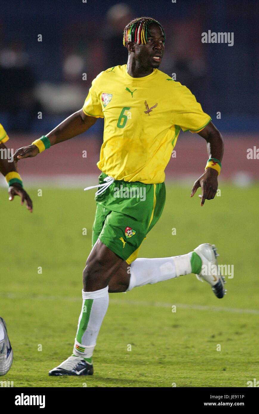 YAO AZIAWONOU TOGO STADIO MILITARE Il Cairo Egitto 21 Gennaio 2006 Foto Stock