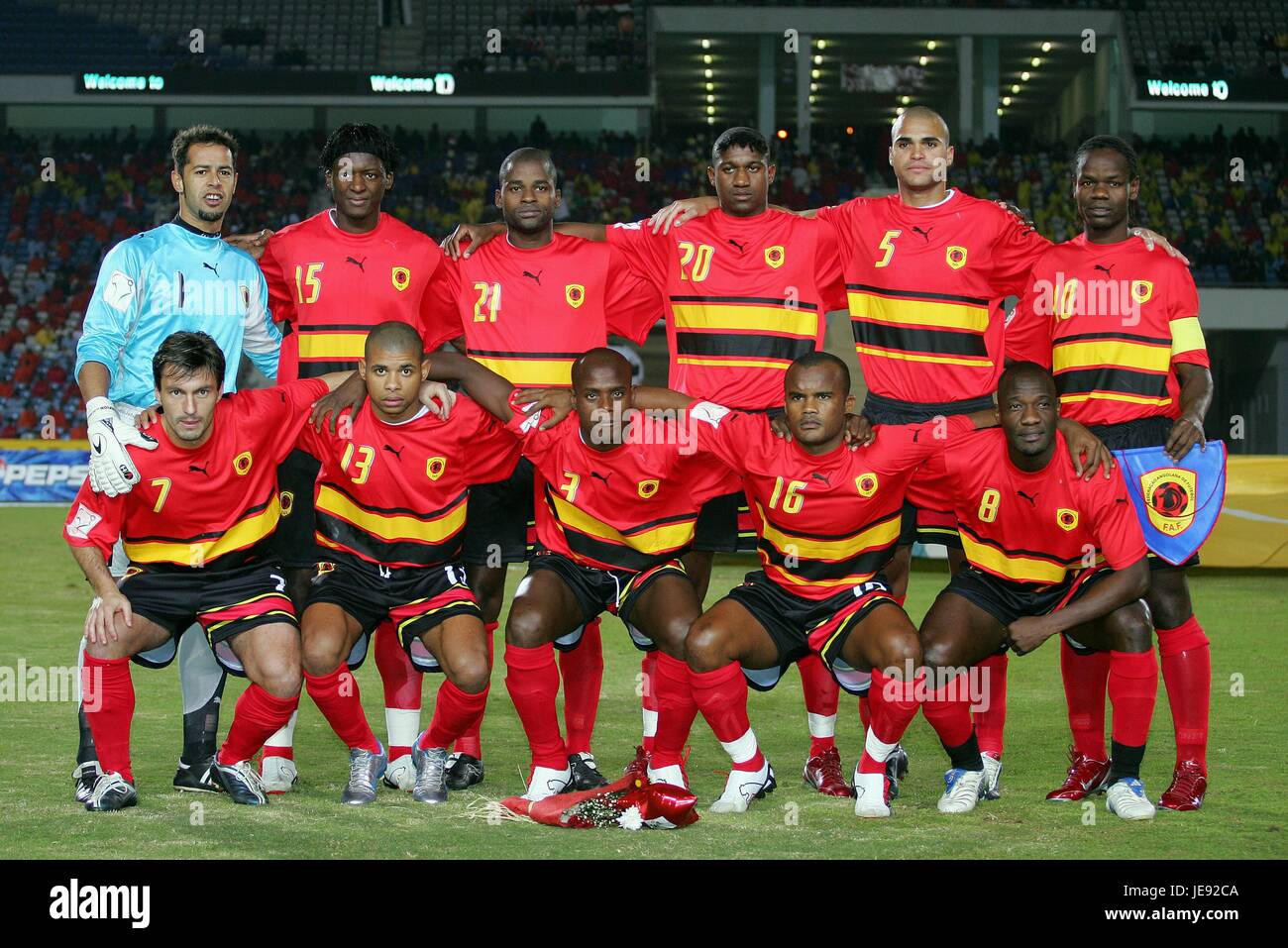 ANGOLA ANGOLA TEAM TEAM NAZIONALE IL CAIRO EGITTO 29 Gennaio 2006 Foto Stock