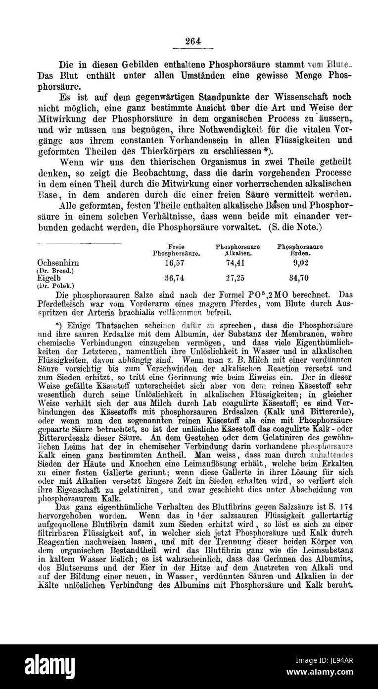 "De Chemische Briefe" (le lettere chimiche) di Justus von Liebig è una raccolta di lettere che discutono del suo rivoluzionario lavoro in chimica. La lettera 264 affronta un tema scientifico significativo nel campo della chimica organica. Foto Stock