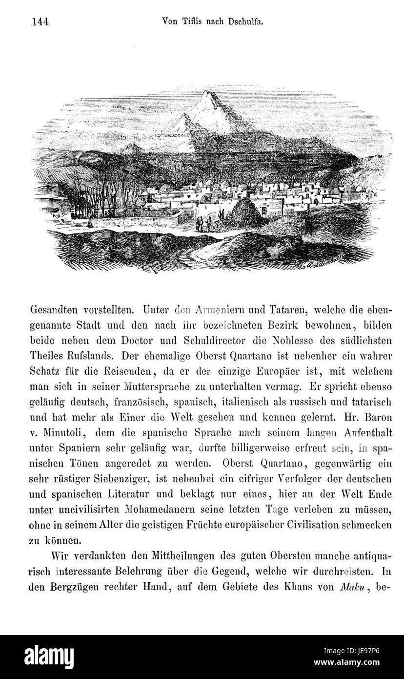 "Reise nach Persien" (viaggio in Persia) di Brugsch è un resoconto dei suoi viaggi in Persia nei primi anni '1600 Il testo fornisce approfondimenti storici e culturali sulla regione, concentrandosi su geografia, politica e società. Foto Stock