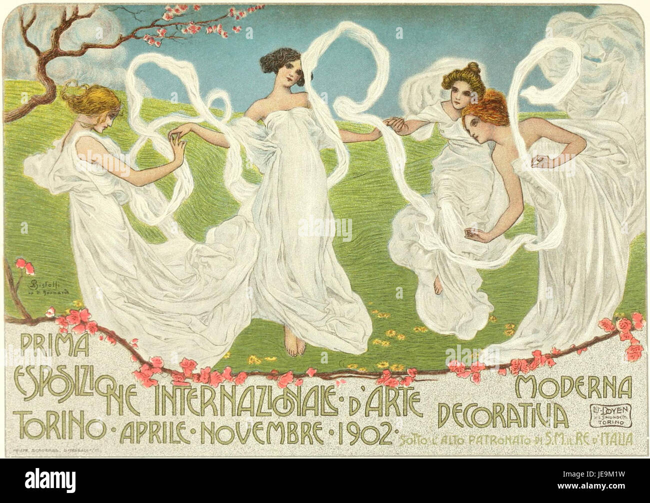 Il "Bistolfi manifesto" delinea la visione artistica e i principi dello scultore italiano Leonardo Bistolfi. Il manifesto enfatizza la sua attenzione al simbolismo e alla monumentalità nella scultura. Foto Stock