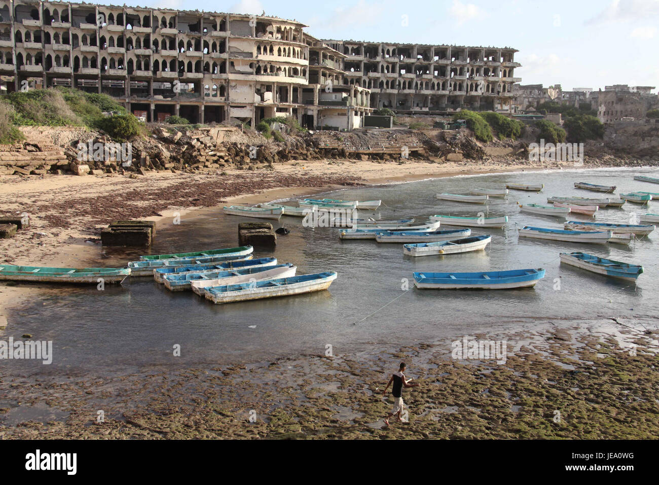 Una fotografia di un'escursione a Mogadiscio, scattata il 22 maggio 2013. L'immagine documenta l'ambiente e l'ambiente circostante della città, catturando la vita quotidiana e l'atmosfera della regione. Foto Stock