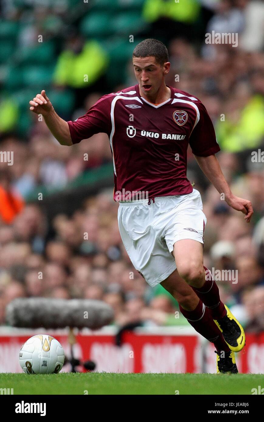 CALUM ELLIOT CUORE DI MIDLOTHIAN FC CELTIC PARK GLASGOW Scozia 25 Agosto 2007 Foto Stock