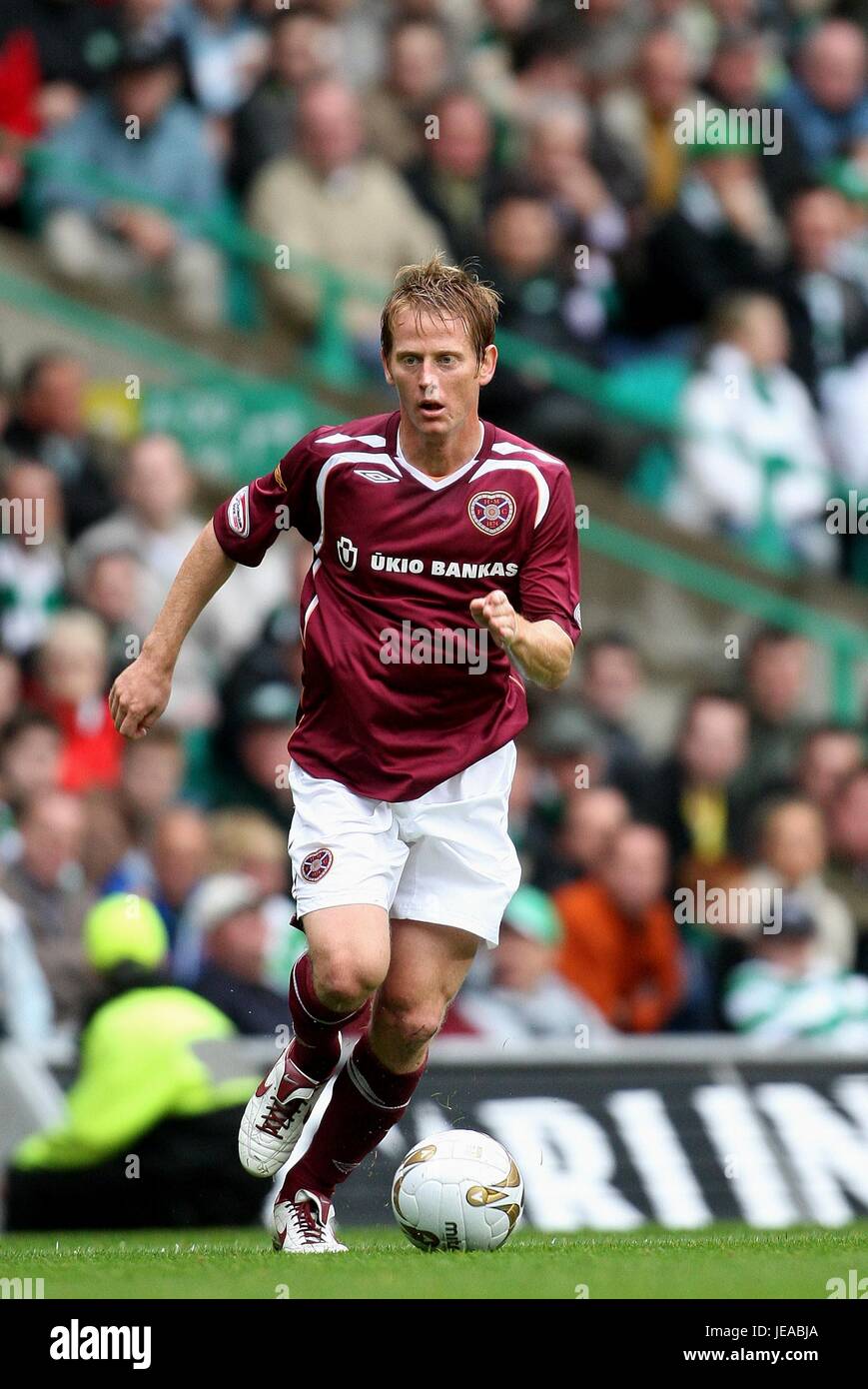 MICHAEL STEWART CUORE DI MIDLOTHIAN FC CELTIC PARK GLASGOW Scozia 25 Agosto 2007 Foto Stock