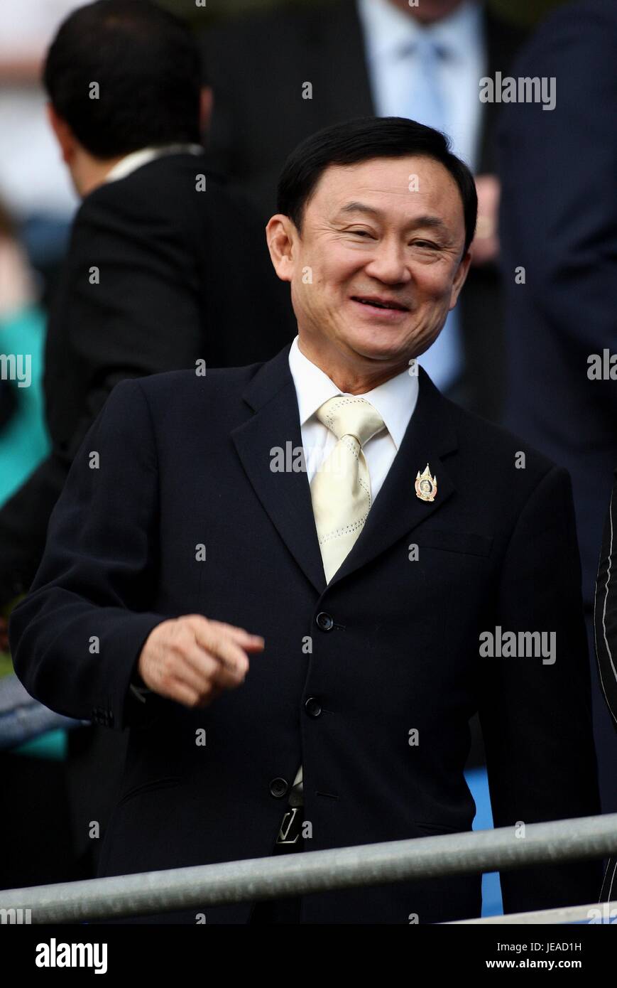 DR Thaksin Shinawatra Manchester City FC presidente del City of Manchester Stadium Manchester Inghilterra 15 Agosto 2007 Foto Stock