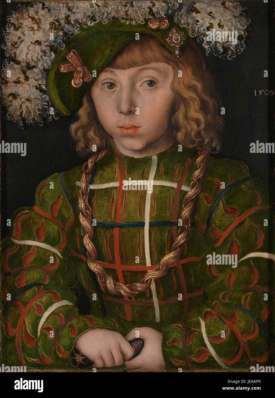 Lucas Cranach il Vecchio - Ritratto di Johann Friedrich il magnanimo - Foto Stock