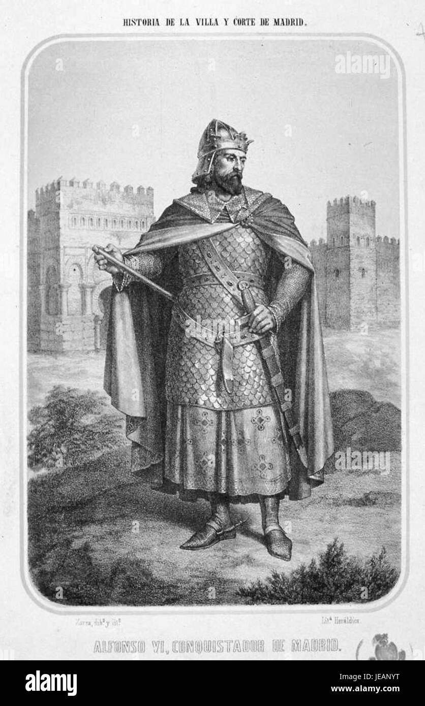 Alfonso VI, conquistador de Madrid, de Zarza Foto Stock