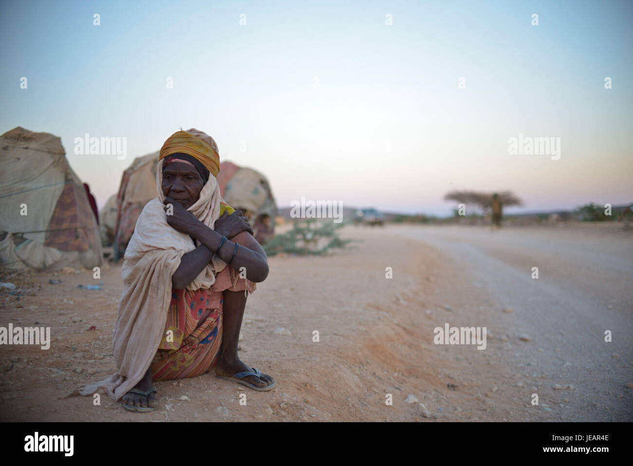 Questa fotografia, scattata il 20 febbraio 2013 a Belet Weyne, Somalia, cattura un momento significativo durante la situazione umanitaria o di conflitto nella regione durante quel periodo. Foto Stock
