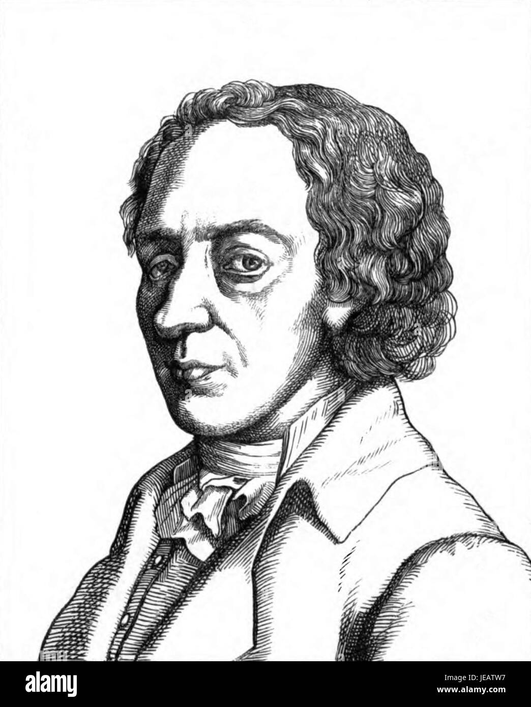 Johann Elert Bode era un astronomo e matematico tedesco noto per il suo lavoro sulla meccanica celeste e la legge di Bode, che descrive le distanze relative dei pianeti dal sole. I suoi contributi sono significativi nel campo dell'astronomia. Foto Stock