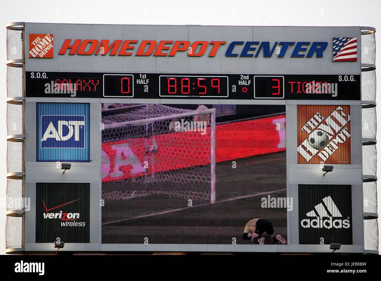 JOE CANNON CONSENTE 3RD OBIETTIVO IN LOS ANGELES GALAXY V TIGRES HOME DEPOT CENTER DI CARSON LOS ANGELES STATI UNITI D'AMERICA 17 Luglio 2007 Foto Stock