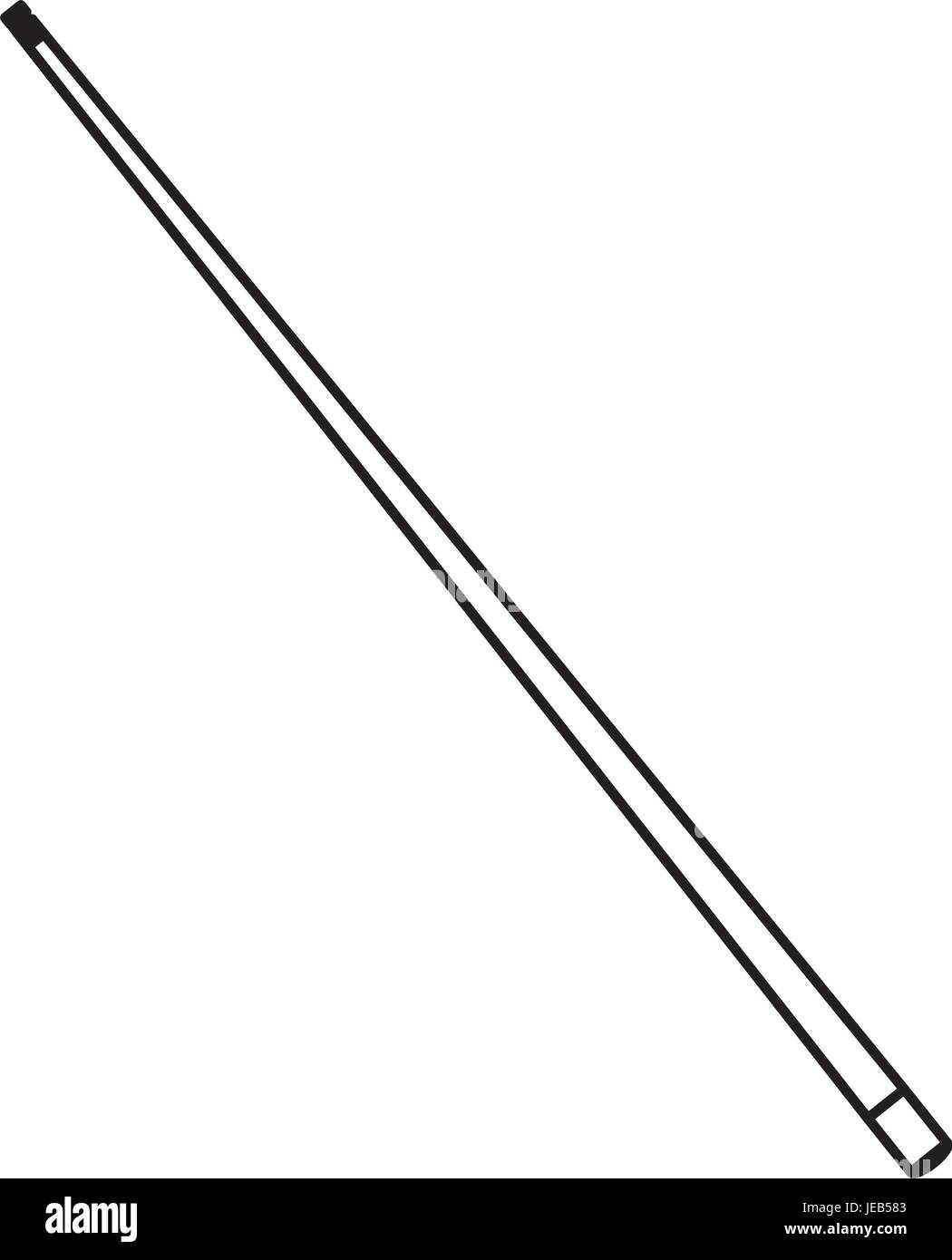 Isolato biliardo stick icona illustrazione vettoriale graphic design Illustrazione Vettoriale