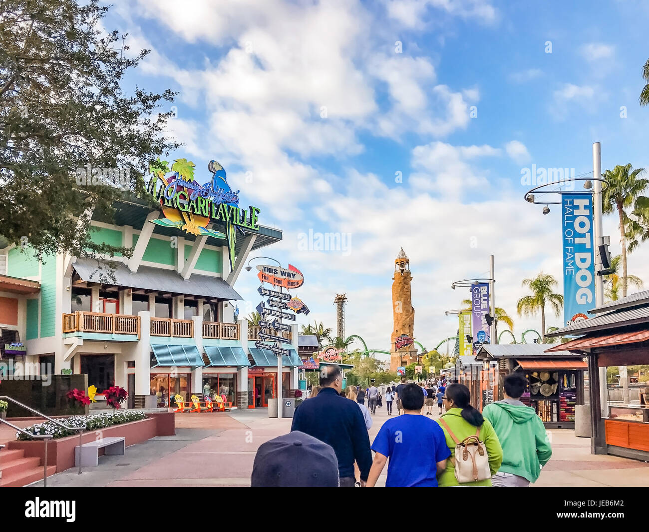 ORLANDO, Stati Uniti d'America - 05 gennaio 2017: l'isola dell' avventura della Universal Studios Orlando. Universal Studios Orlando è un parco a tema resort di Orlando, Florida. Foto Stock