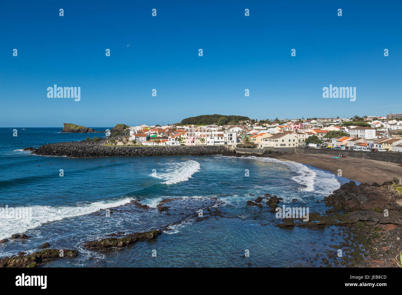 Costa sao rogue sull isola Sao Miguel, arcipelago delle Azzorre nell'oceano atlantico appartenenti al Portogallo Foto Stock