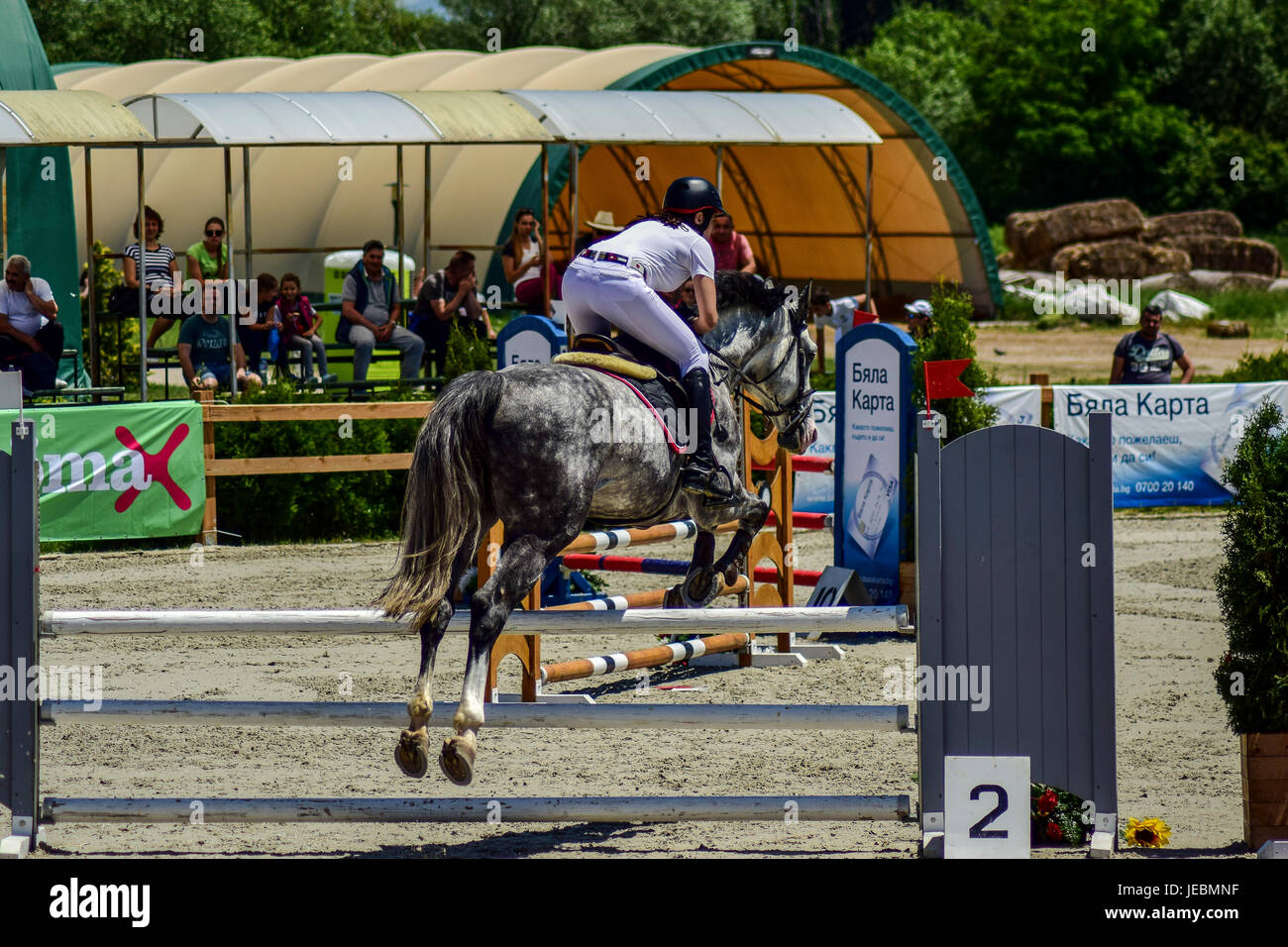 Bozhurishte equestre, Sofia, Bulgaria, Generale Krum Lekarski complesso di equitazione Foto Stock