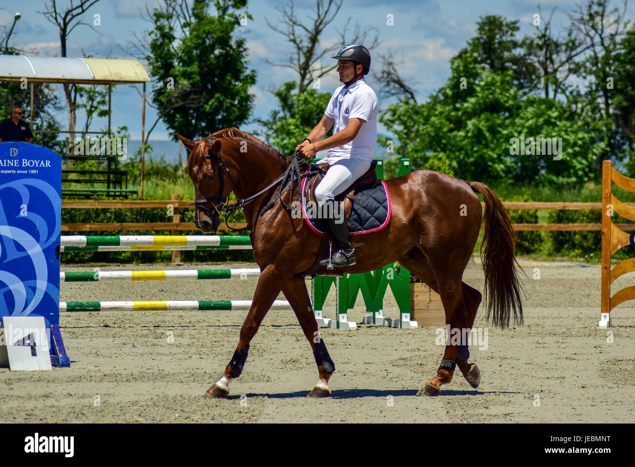 Bozhurishte equestre, Sofia, Bulgaria, Generale Krum Lekarski complesso di equitazione Foto Stock