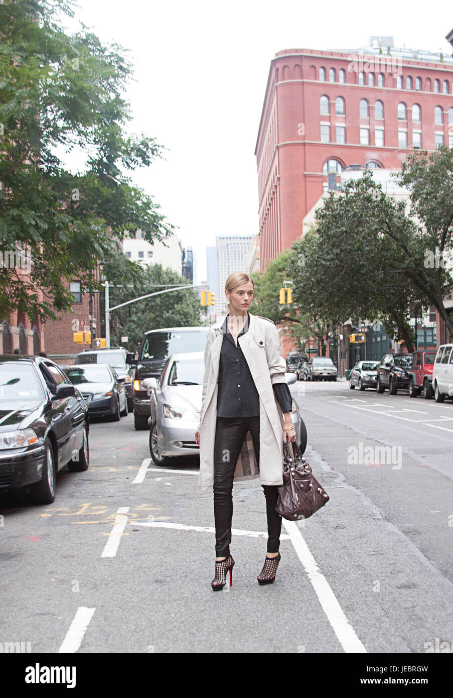 Street Style Moda modello Martha Streck Foto Stock