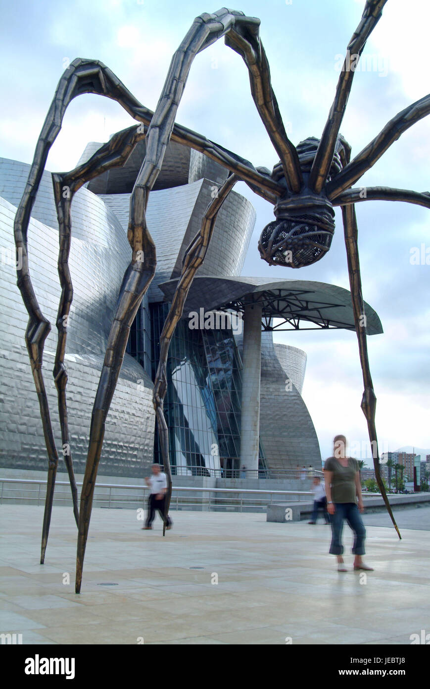 Pezzo di arte prima della casa museo Guggen a Bilbao, Spagna, Foto Stock