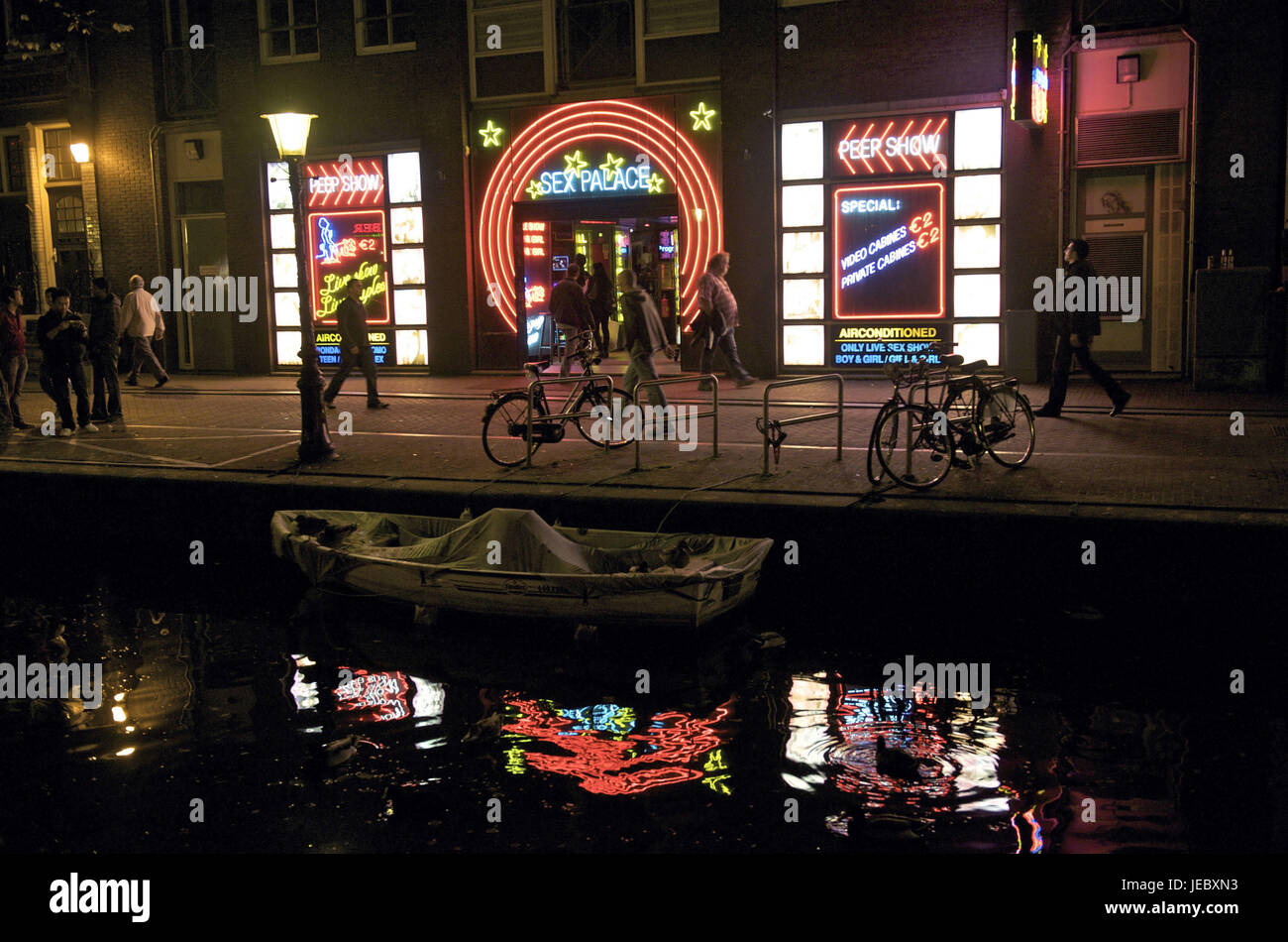 Holland, Paesi Bassi, Amsterdam, zona della luce rossa, Foto Stock