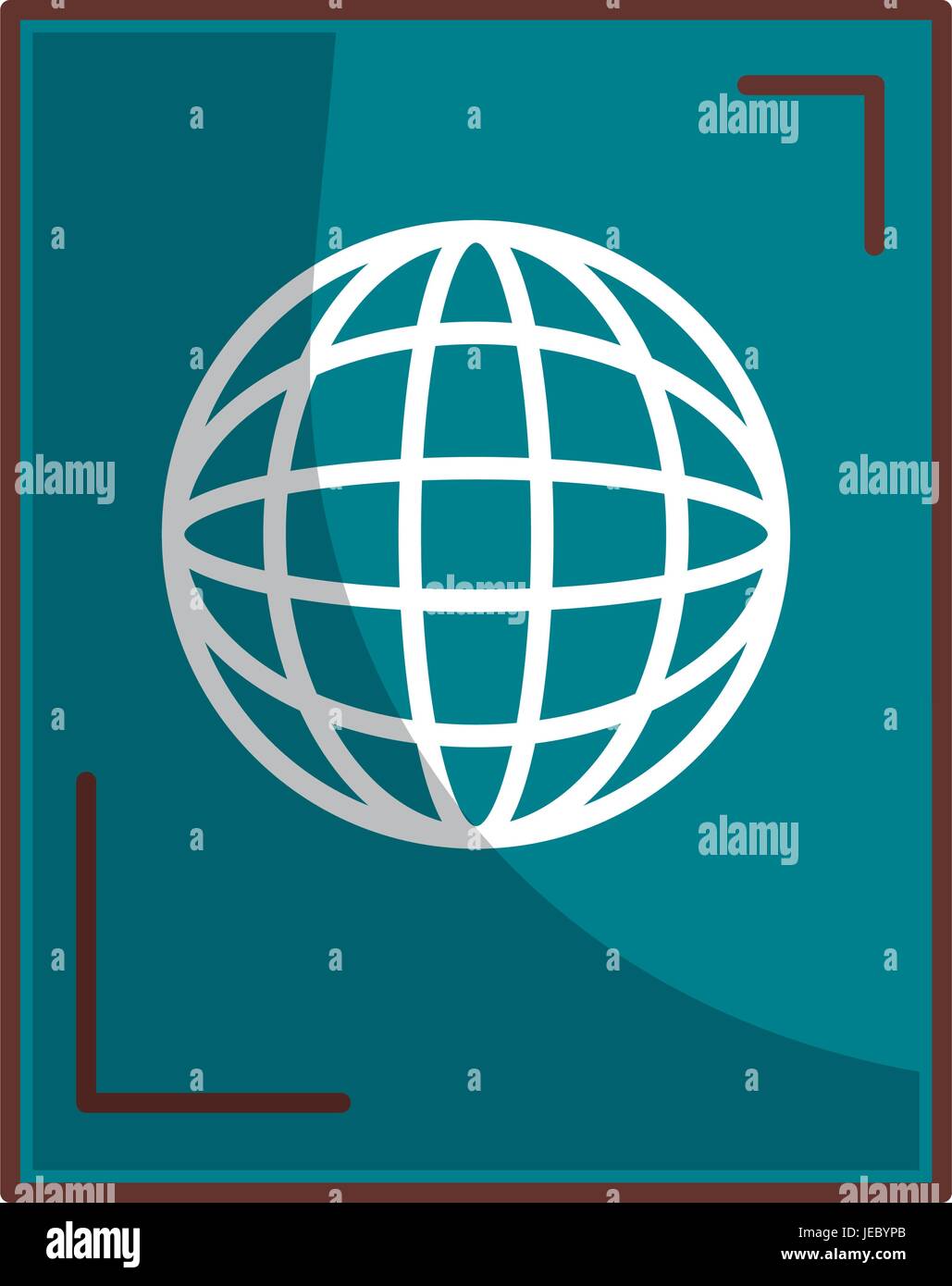 Passaporto Documento icona isolato illustrazione vettoriale design Illustrazione Vettoriale